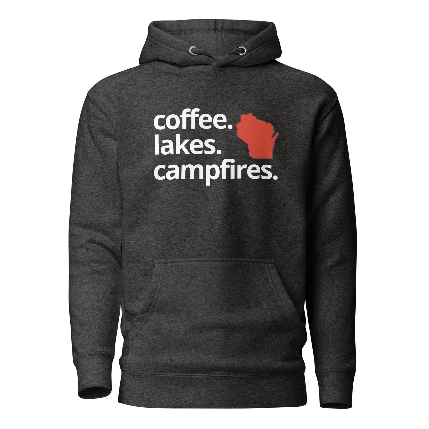Coffee, Lakes, and Campfires in Wisconsin Hoodie - Adventure Threads Company
