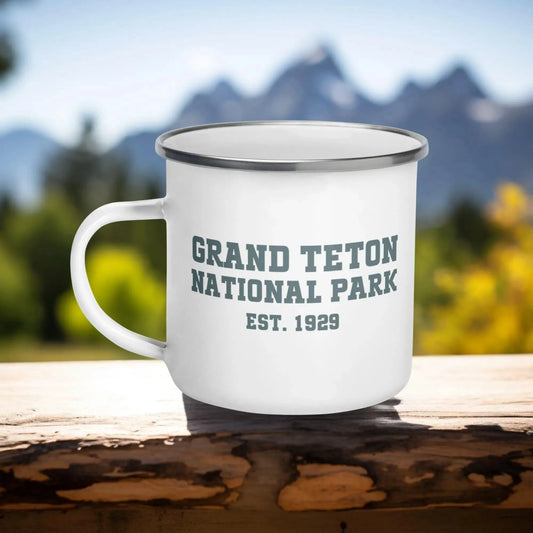 Grand Teton National Park Enamel Mug - Adventure Threads Company