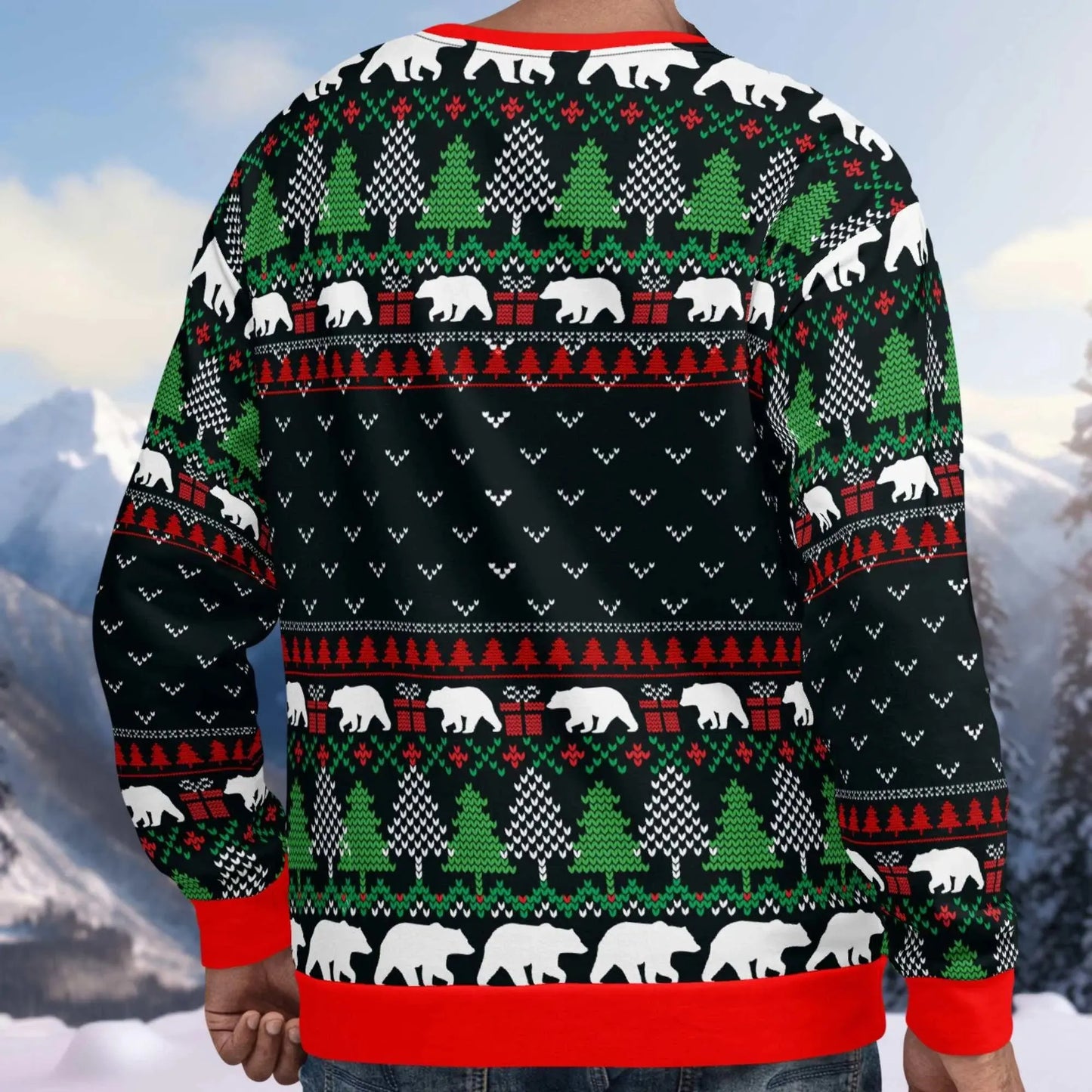Hike in Groups Bears Like Options Ugly Christmas Sweatshirt - Adventure Threads Company