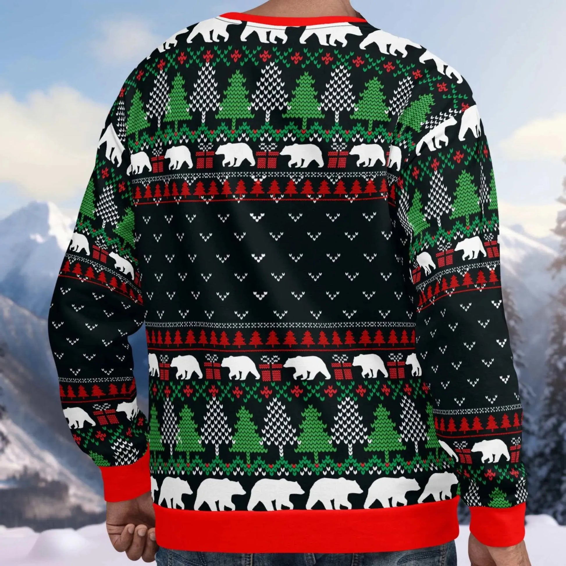 Hike in Groups Bears Like Options Ugly Christmas Sweatshirt - Adventure Threads Company
