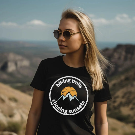 Hiking & Chasing Sunsets T-Shirt - Adventure Threads Company