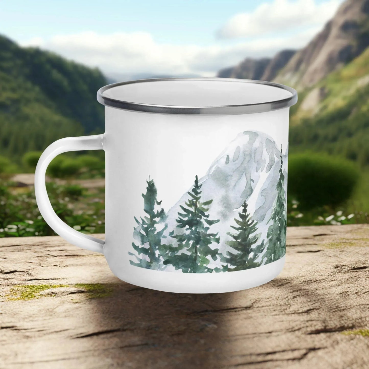 Hiking Life Enamel Mug - Adventure Threads Company