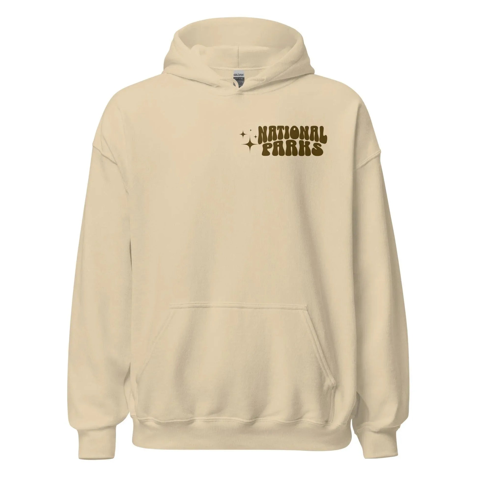 LIMITED EDITION: 63 US National Parks Relaxed Hoodie (SAND) - Adventure Threads Company