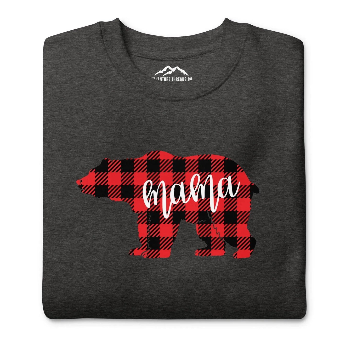 Mama Bear Plaid Premium Sweatshirt - Adventure Threads Company
