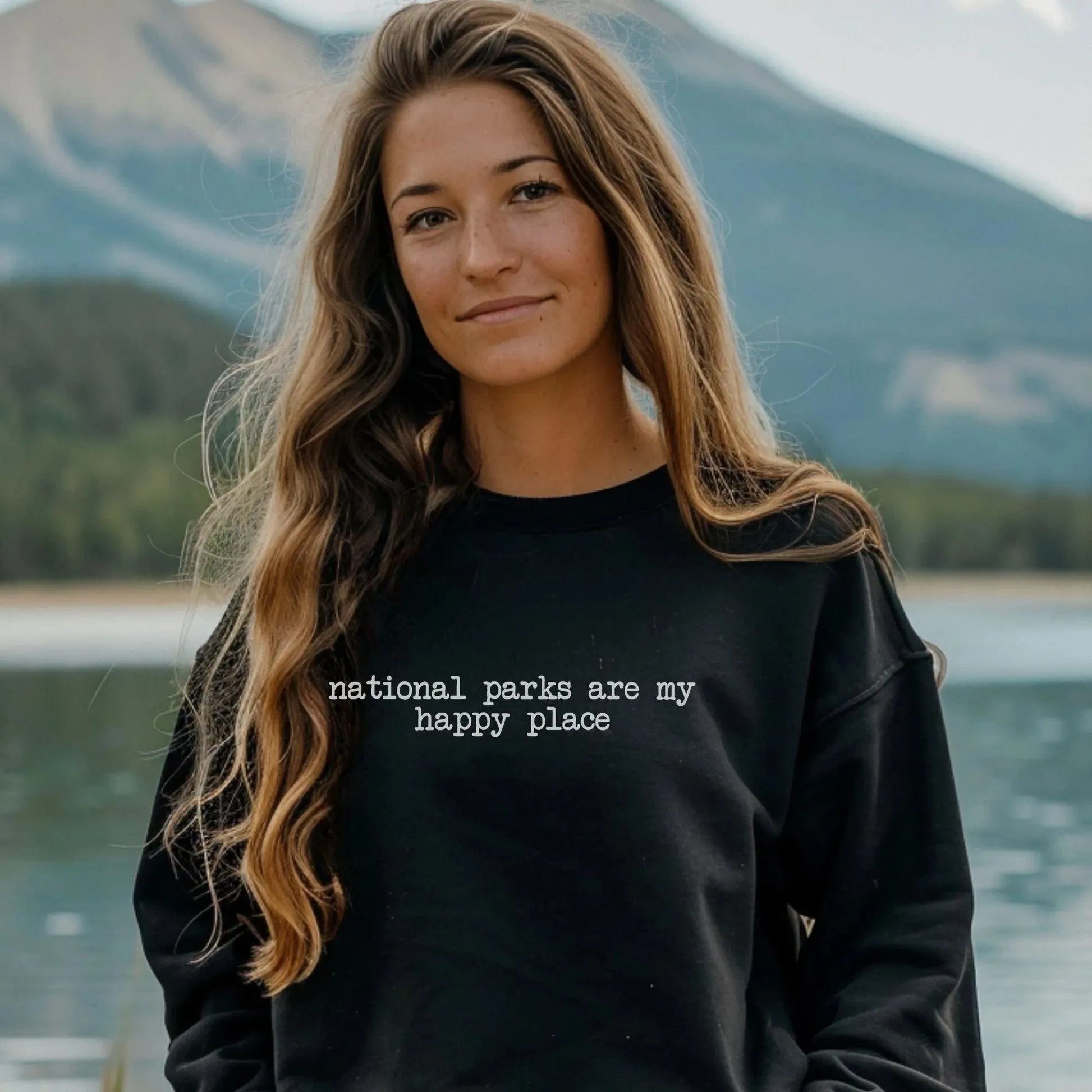 National Parks Happy Place Premium Sweatshirt - Adventure Threads Company