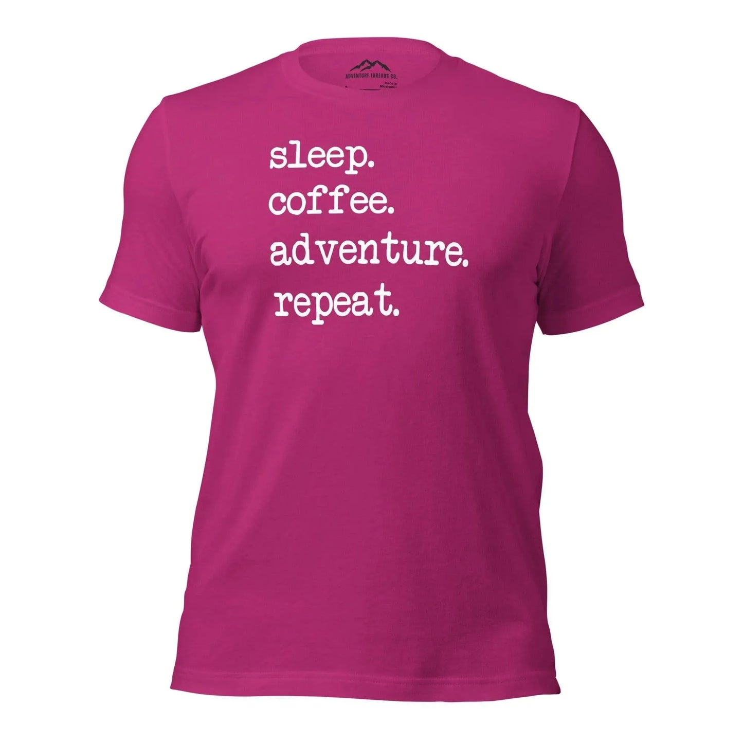 Sleep Coffee Adventure Repeat T-Shirt - Adventure Threads Company