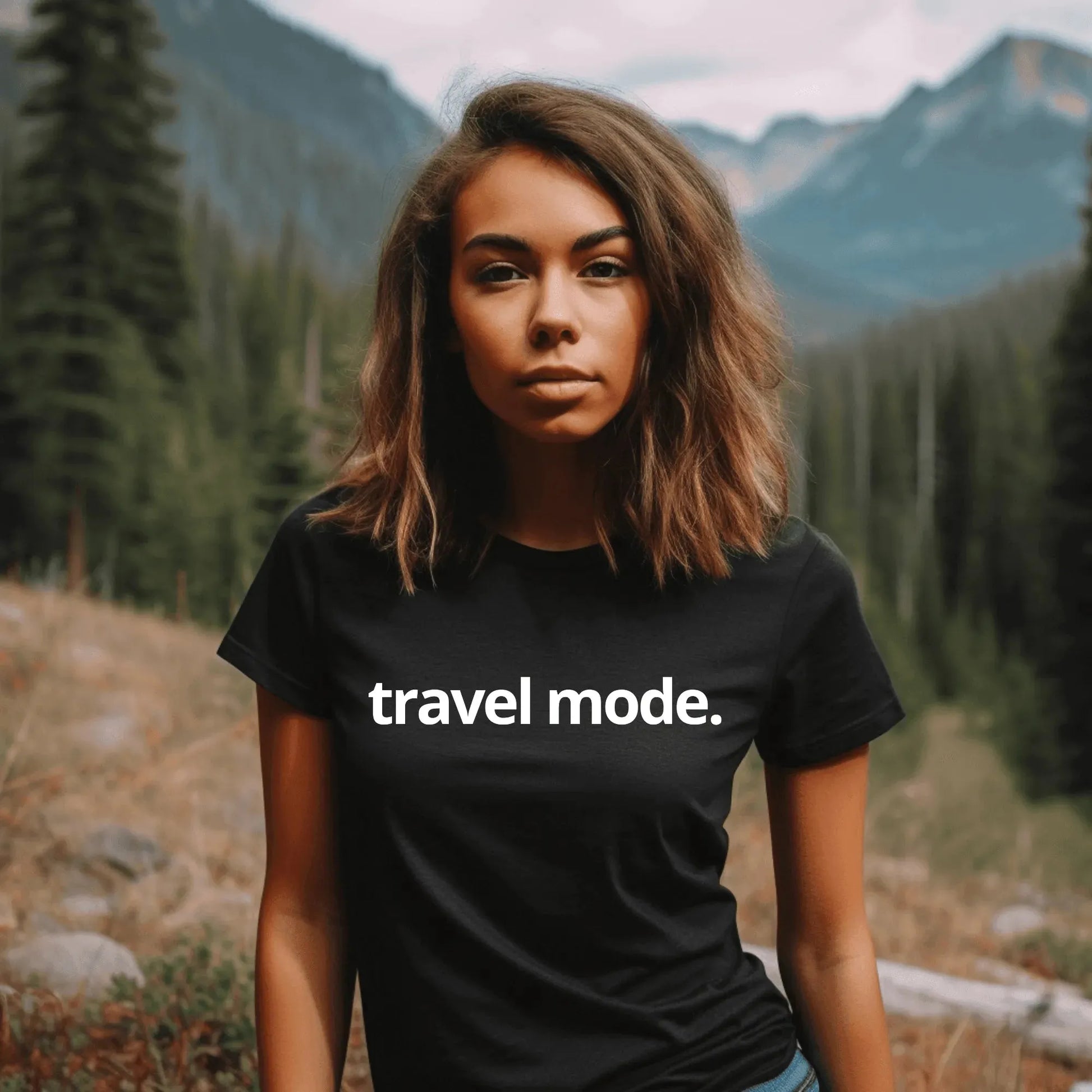 Travel Mode. T-shirt - Adventure Threads Company