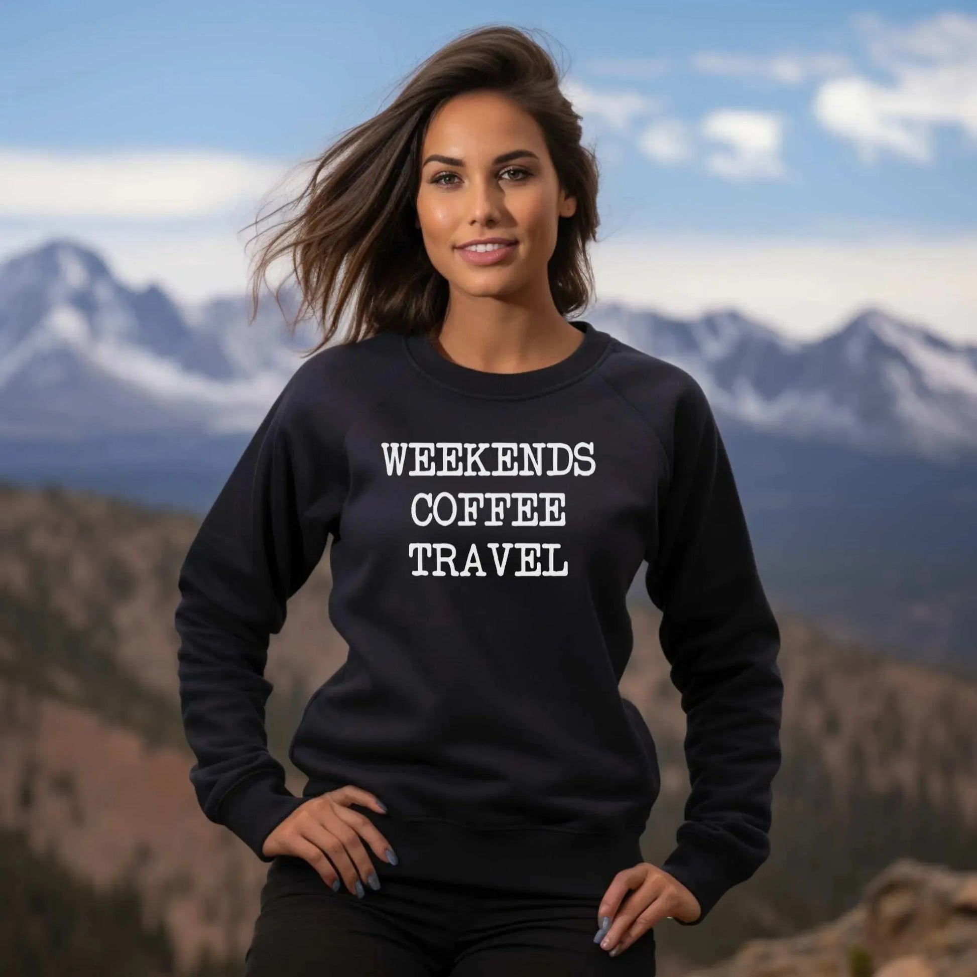 Travel Weekends Premium Sweatshirt - Adventure Threads Company