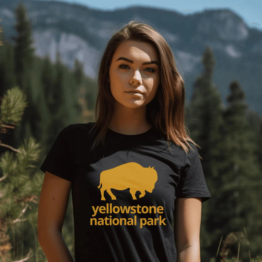 Yellowstone National Park Bison T-Shirt - Adventure Threads Company
