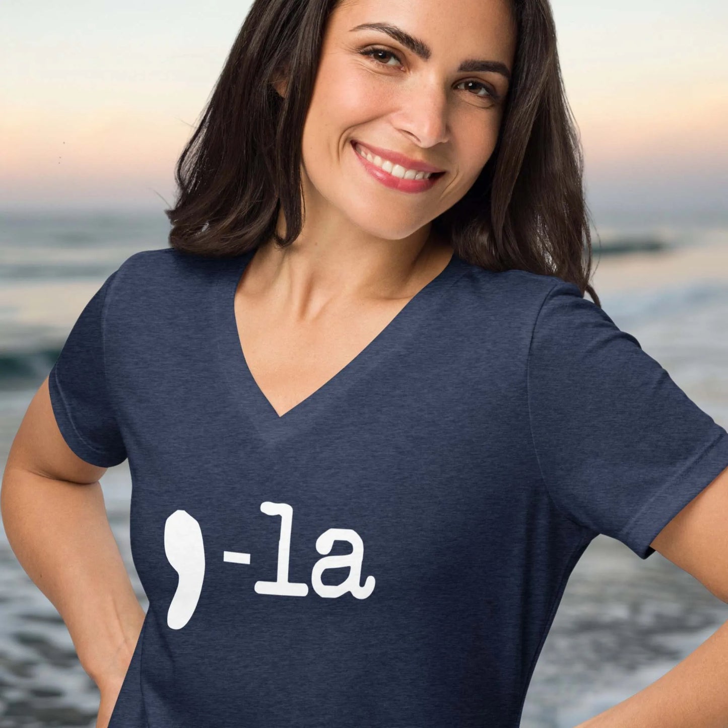 Comma La Women’s Relaxed V-Neck T-Shirt