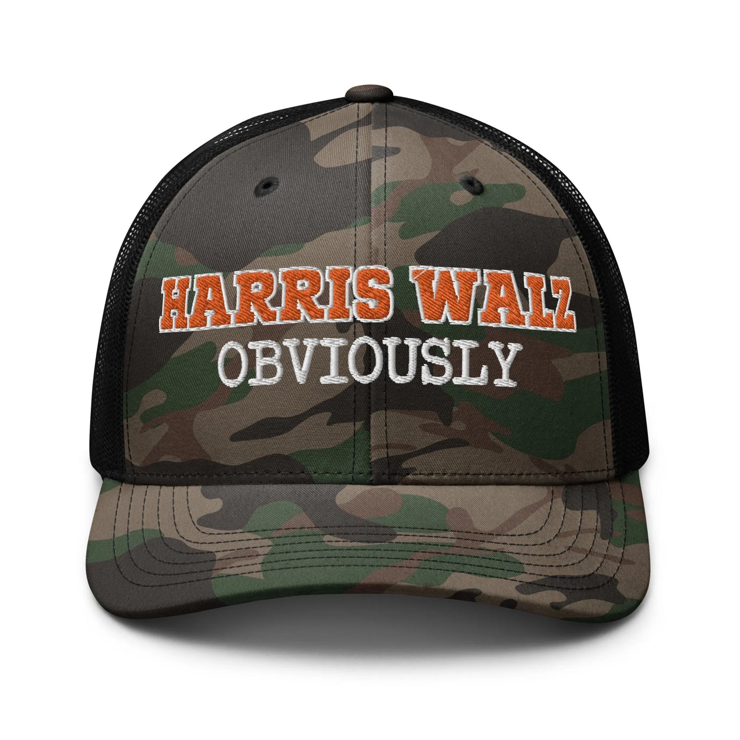 Harris Walz Obviously Camouflage Trucker Hat