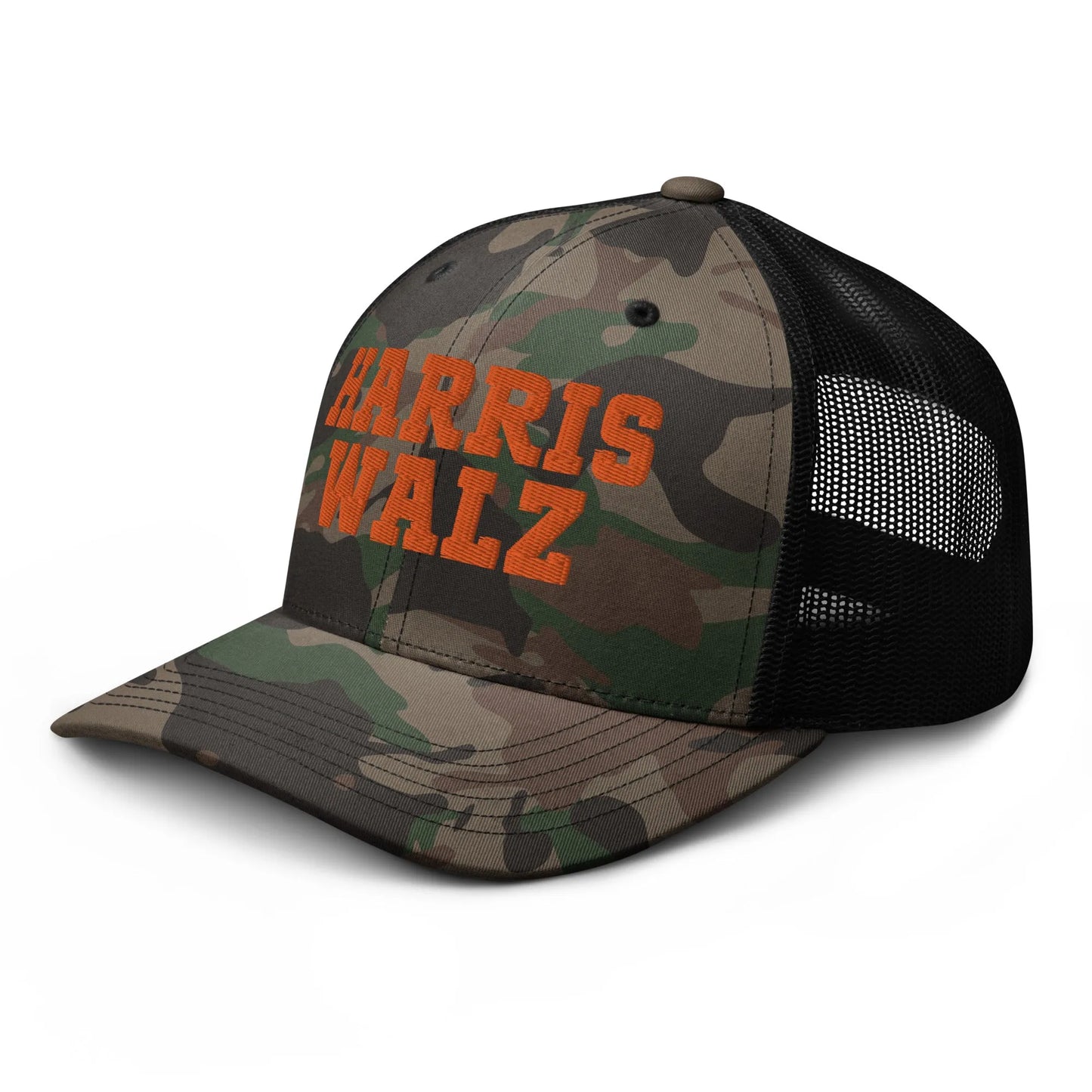 Harris Walz Camouflage Trucker Hat