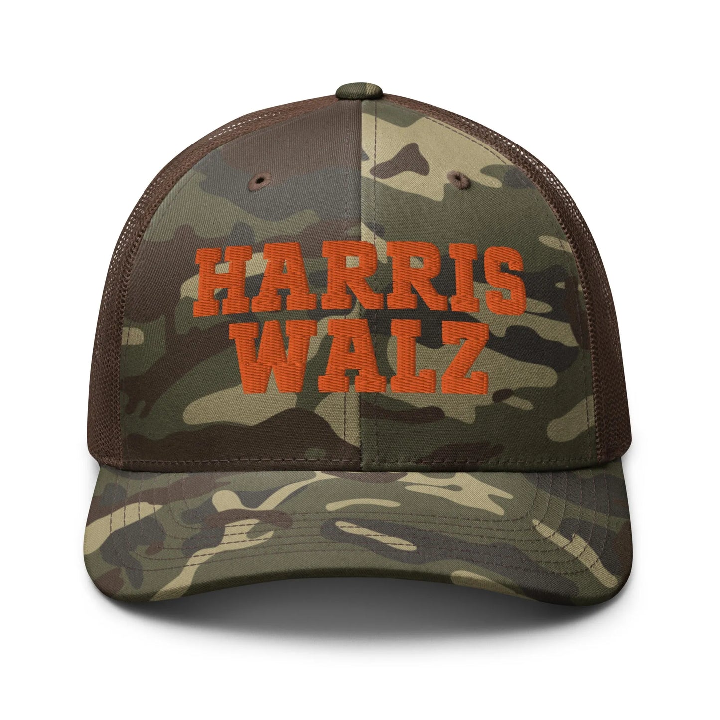 Harris Walz Camouflage Trucker Hat