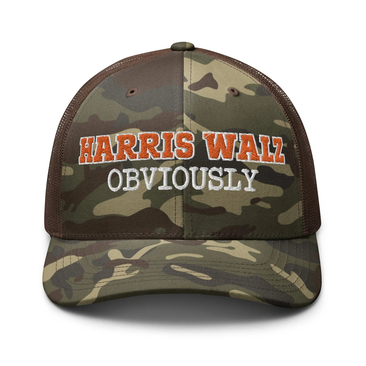 Harris Walz Obviously Camouflage Trucker Hat