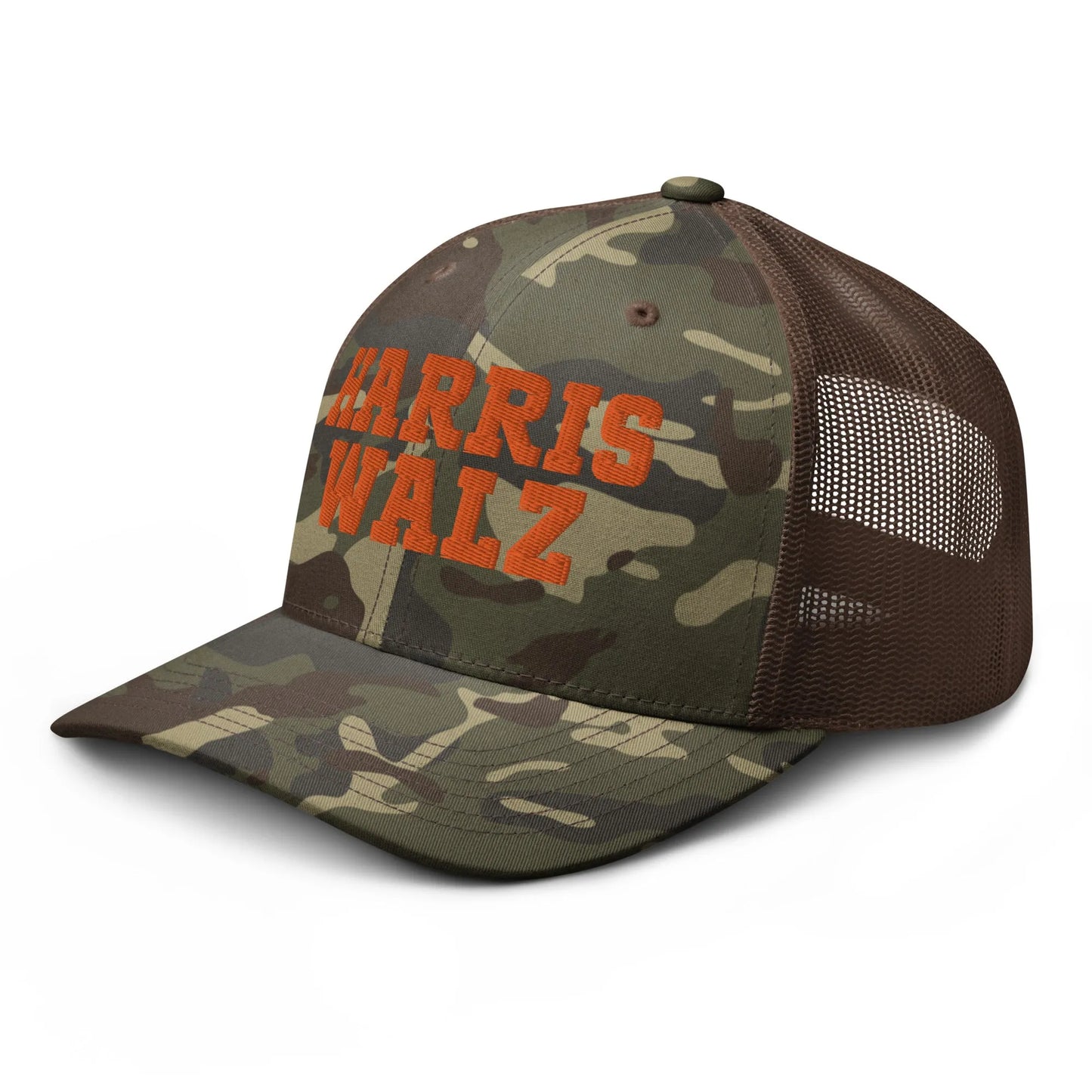 Harris Walz Camouflage Trucker Hat