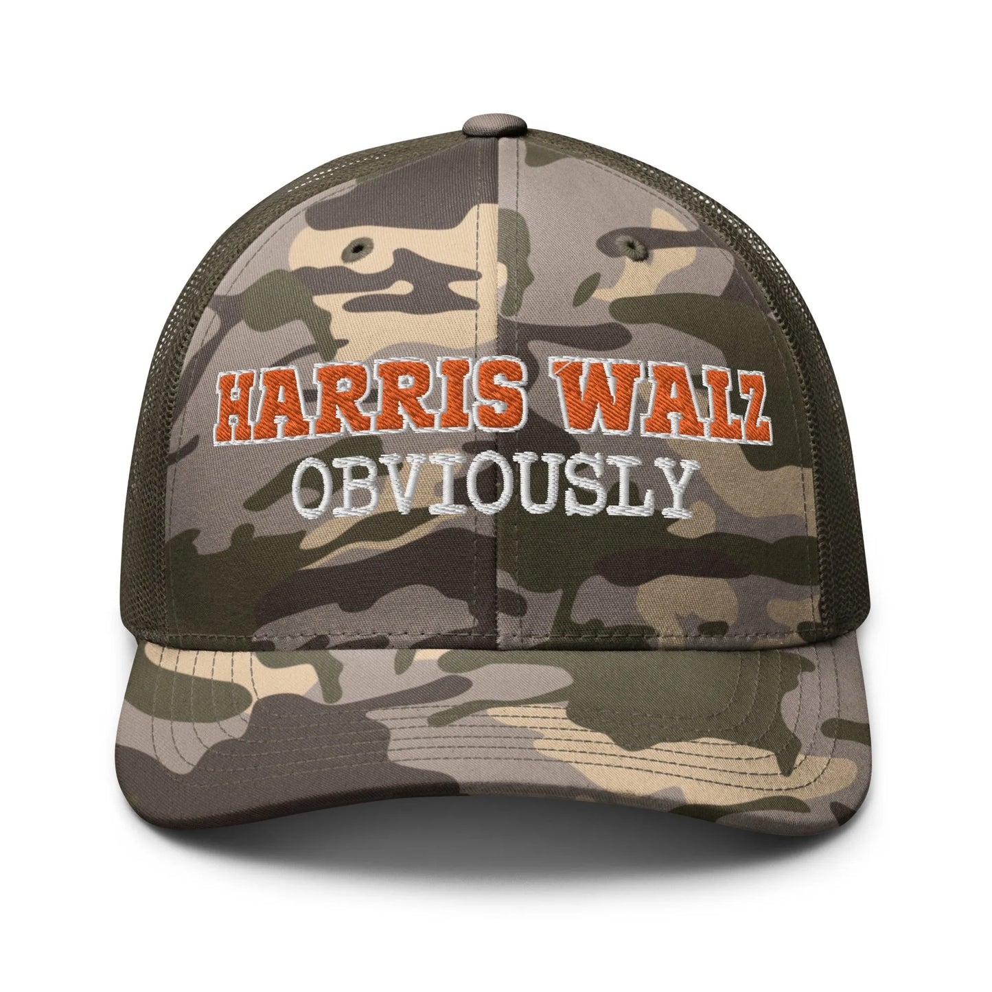 Harris Walz Obviously Camouflage Trucker Hat