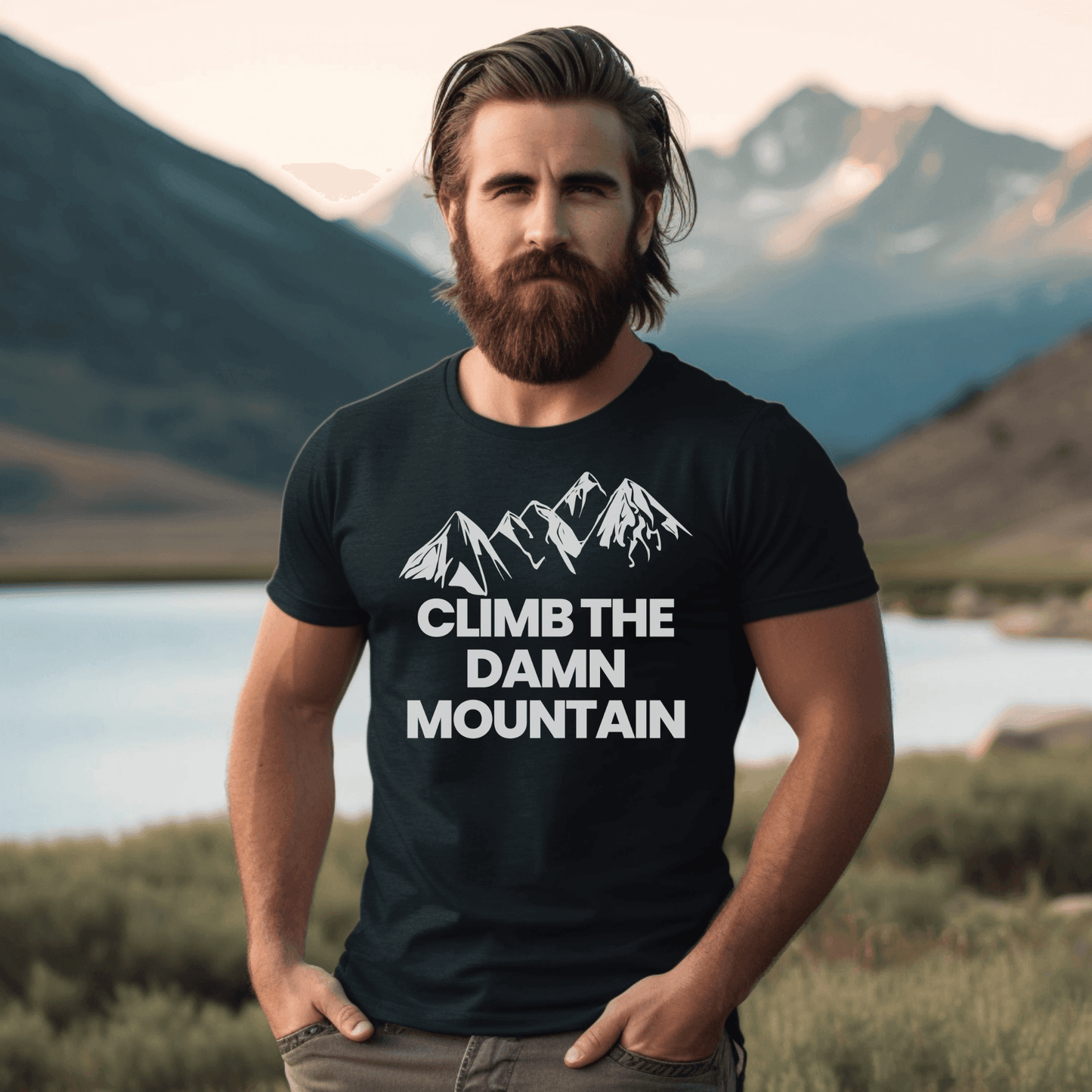 Climb The Damn Mountain T-Shirt - Adventure Threads Company