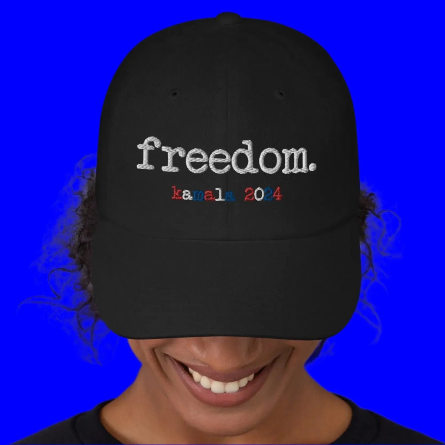 Freedom. Kamala 2024 Embroidered Dad Hat - Adventure Threads Company