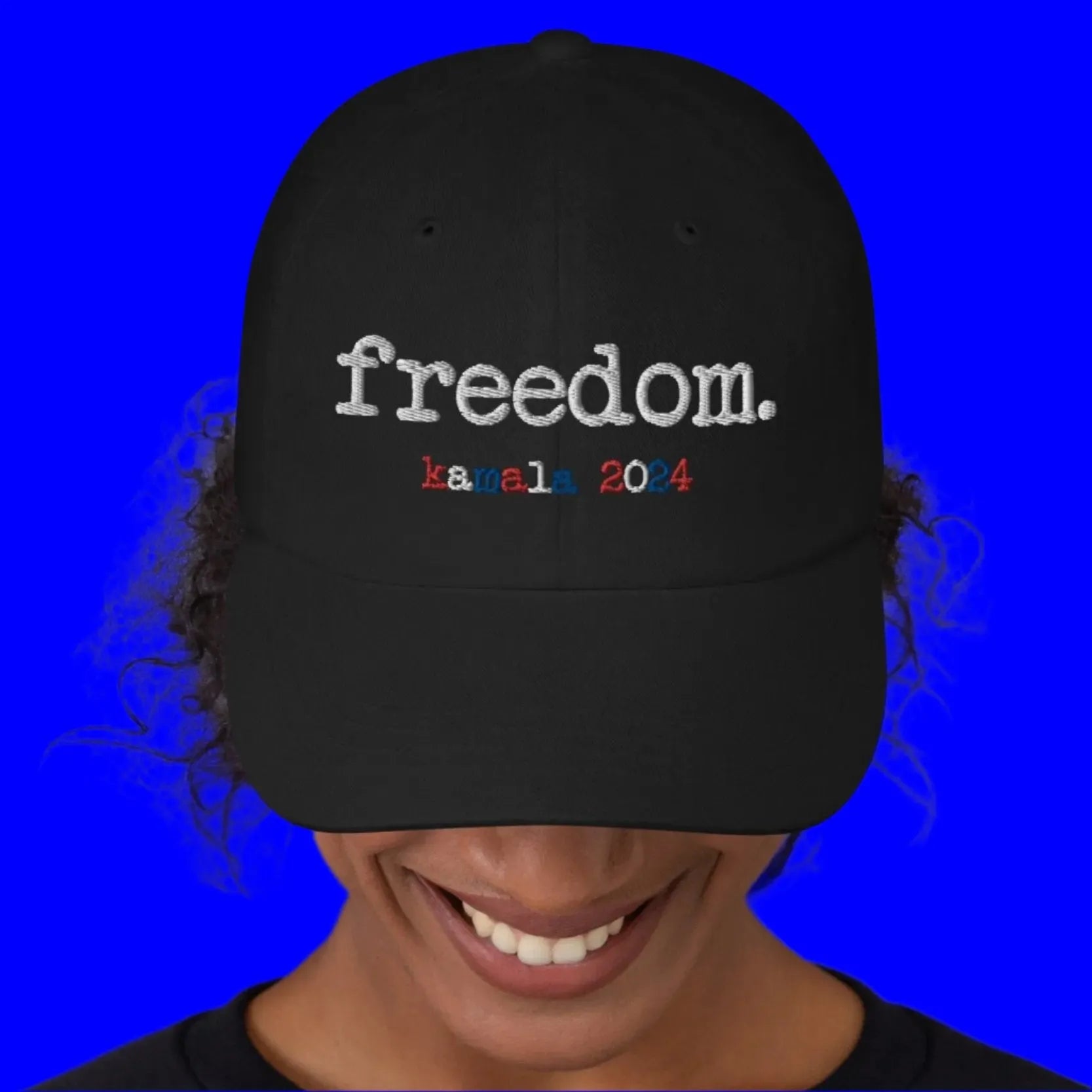 Freedom. Kamala 2024 Embroidered Dad Hat - Adventure Threads Company