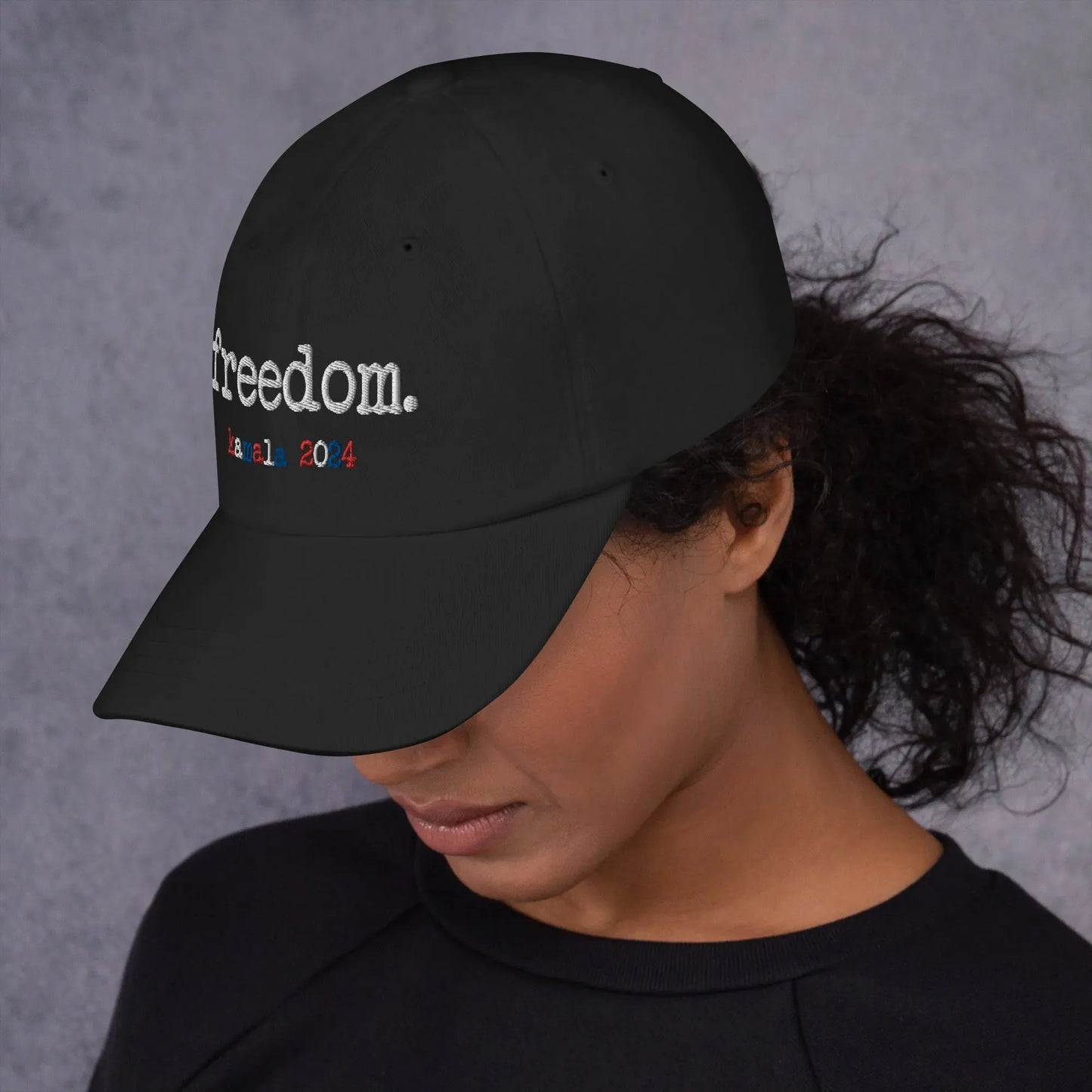 Freedom. Kamala 2024 Embroidered Dad Hat - Adventure Threads Company