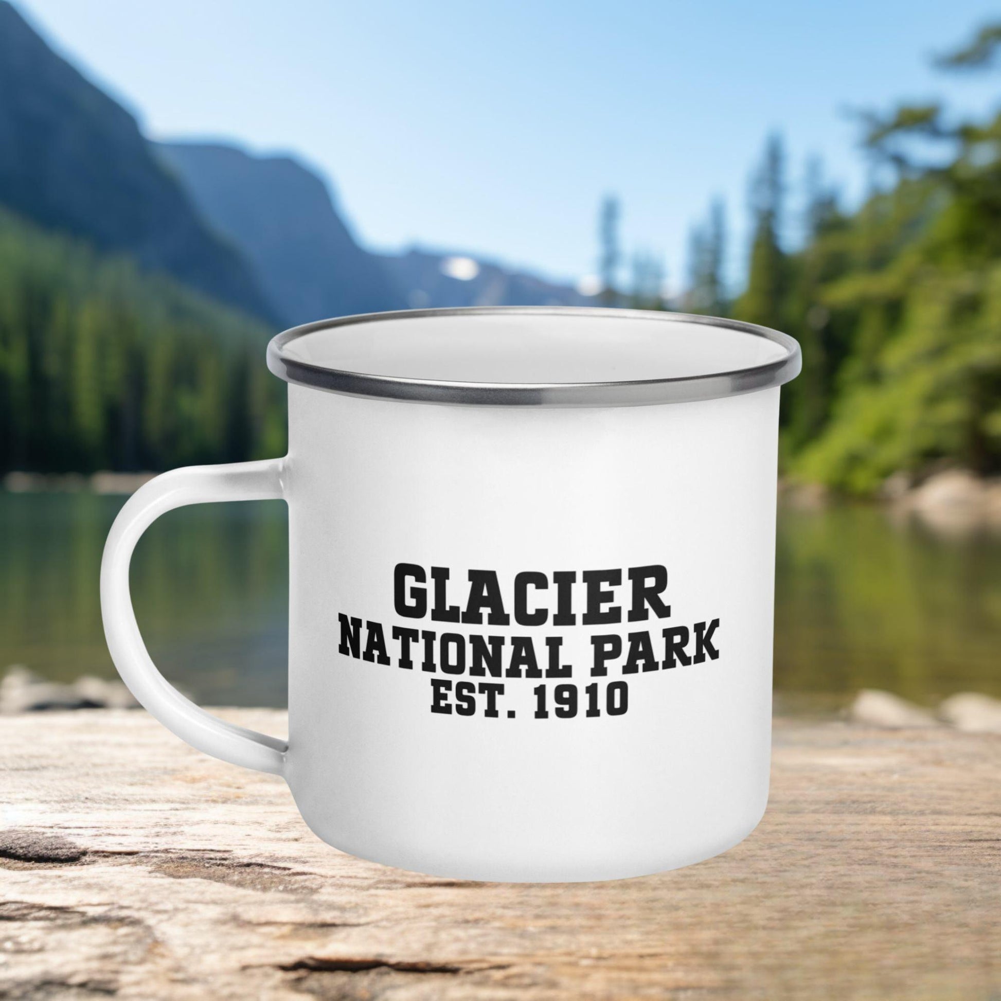 Glacier National Park Enamel Mug - Adventure Threads Company