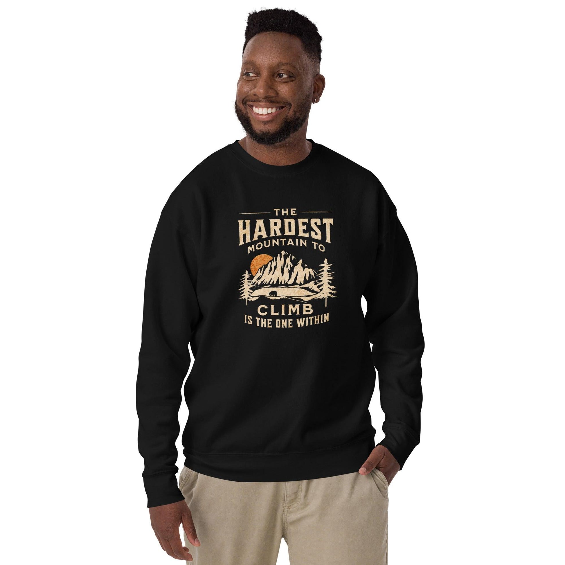 Hardest Mountain Premium Sweatshirt - Adventure Threads Company