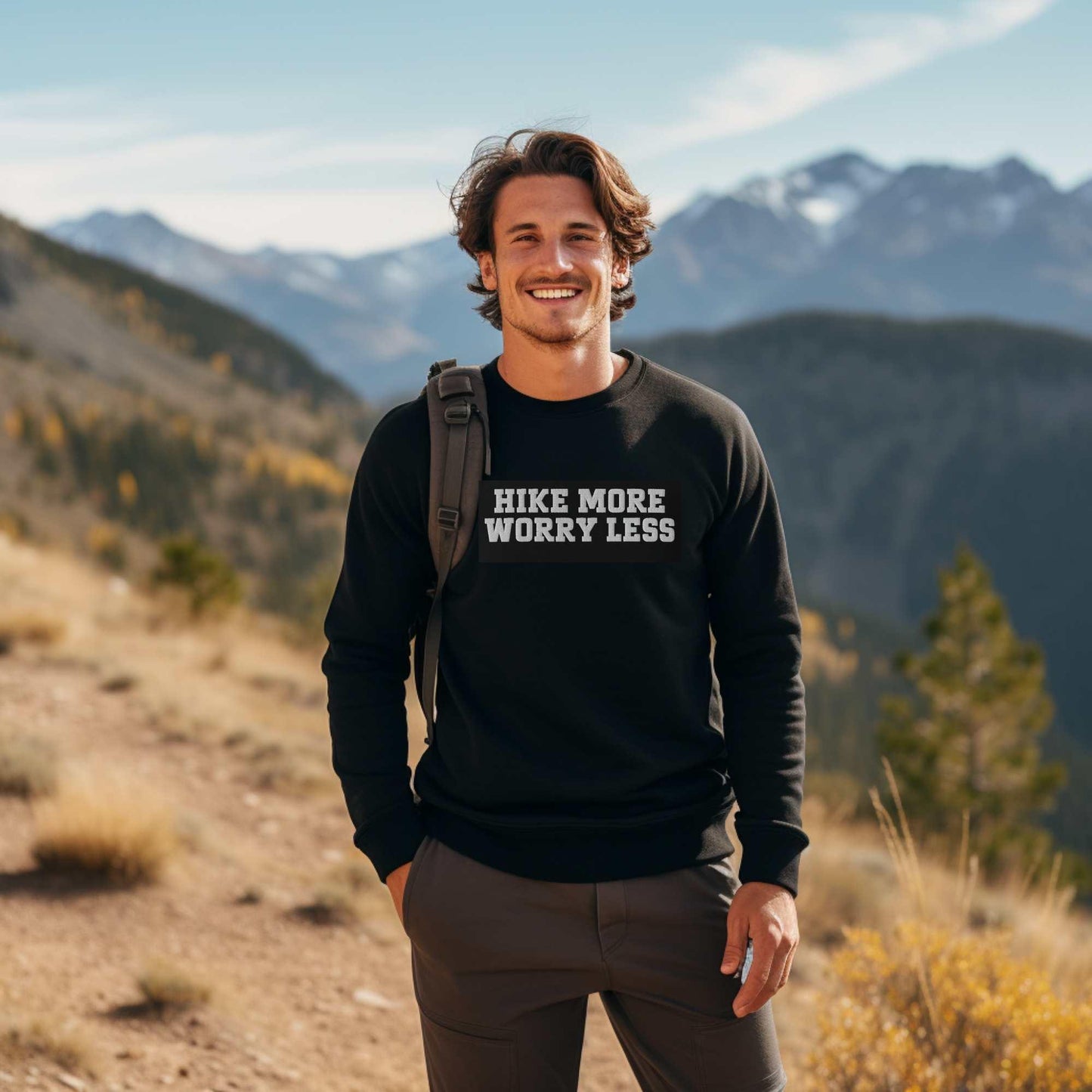 Hike More Premium Embroidered Sweatshirt - Adventure Threads Company
