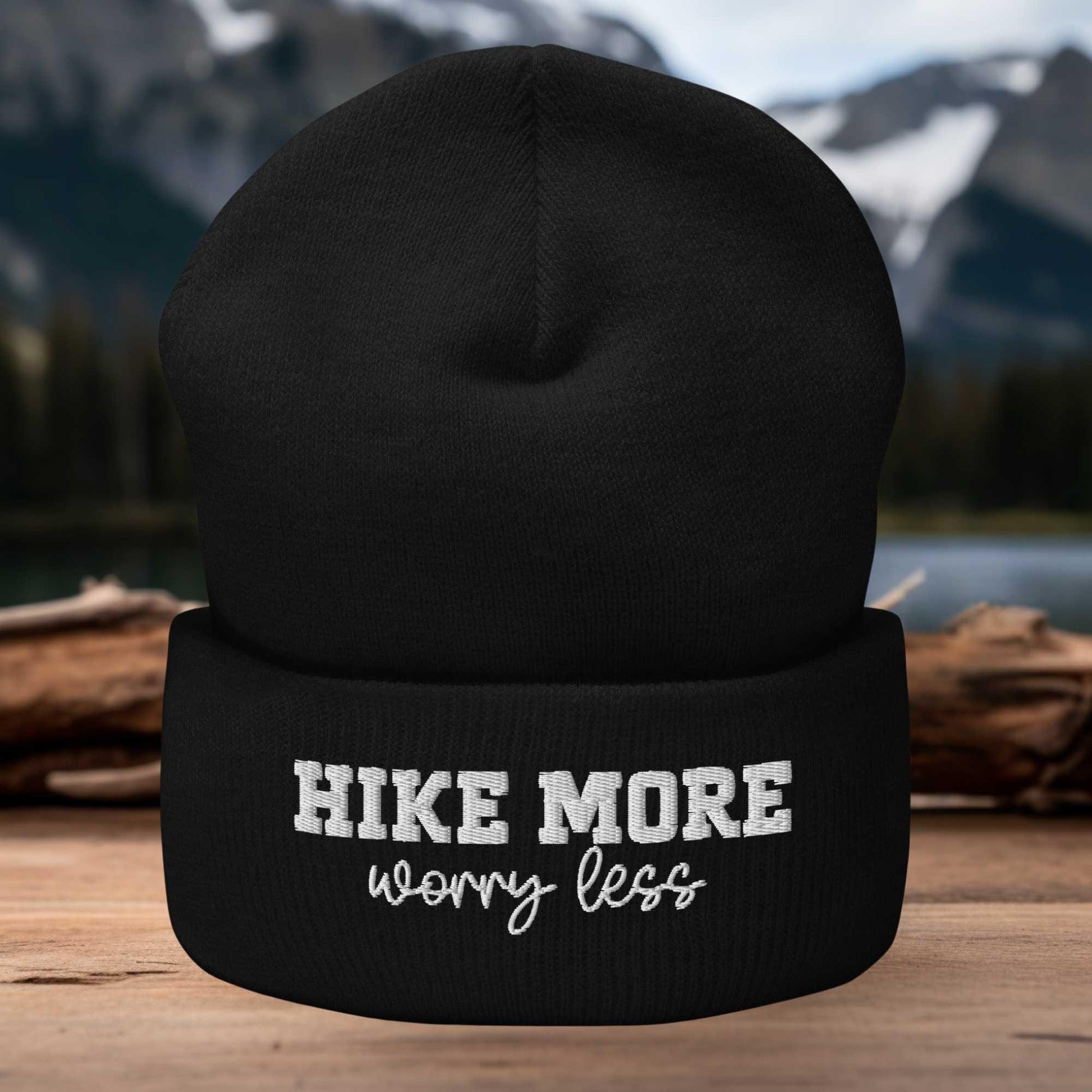 Hike More Worry Less Beanie - Adventure Threads Company
