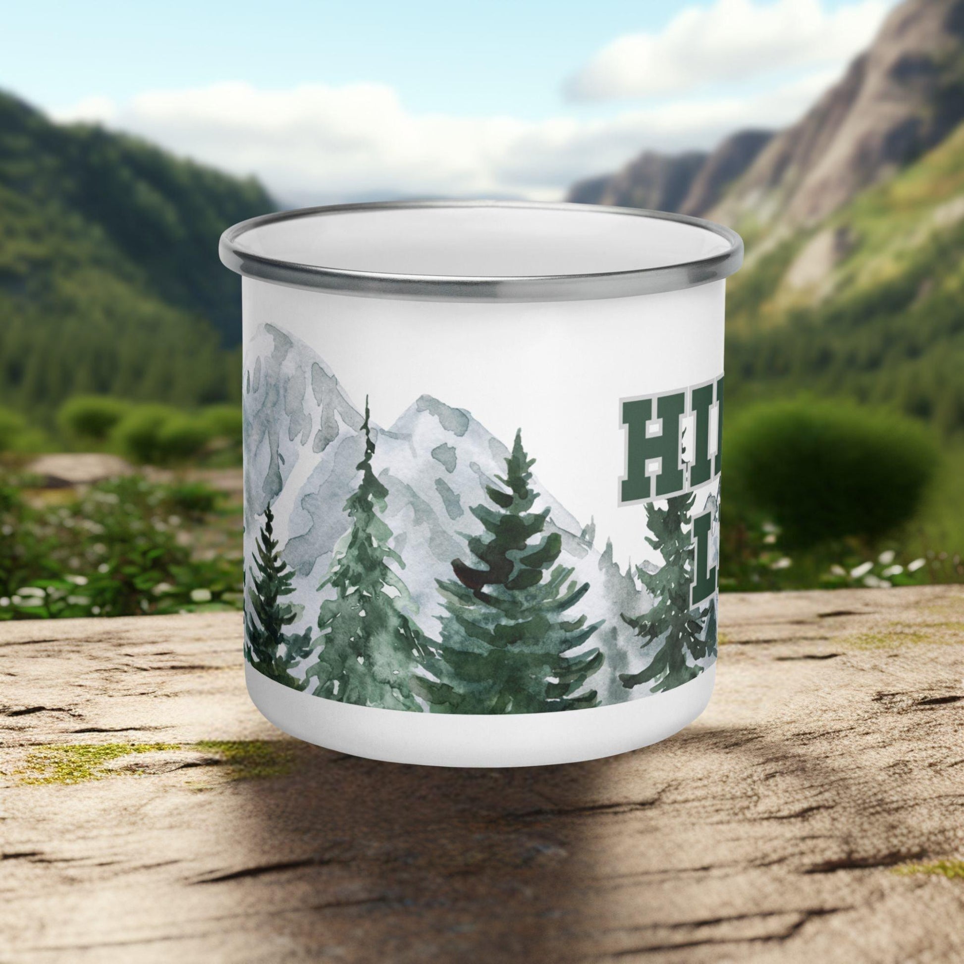 Hiking Life Enamel Mug - Adventure Threads Company