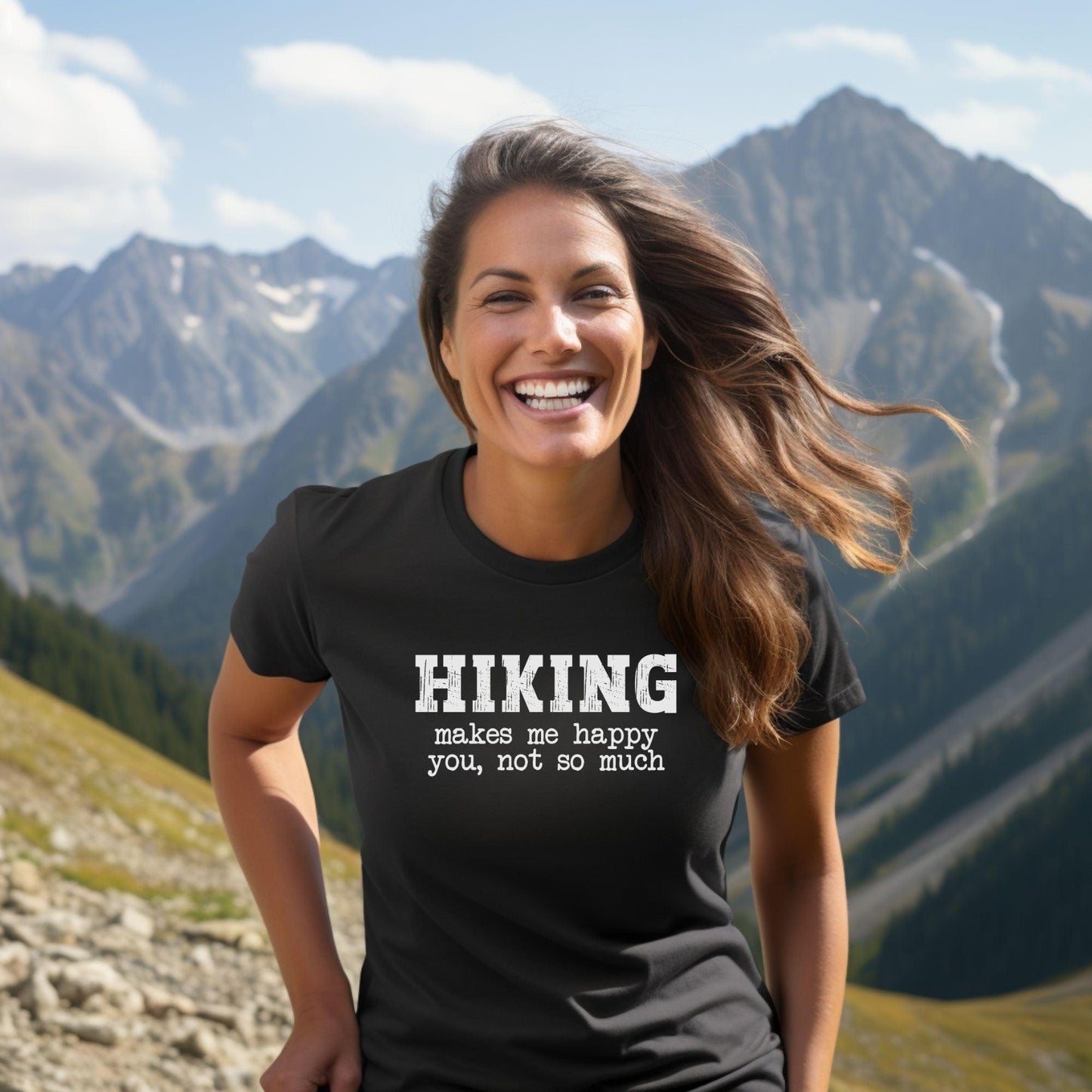 Hiking Makes Me Happy T-Shirt - Adventure Threads Company