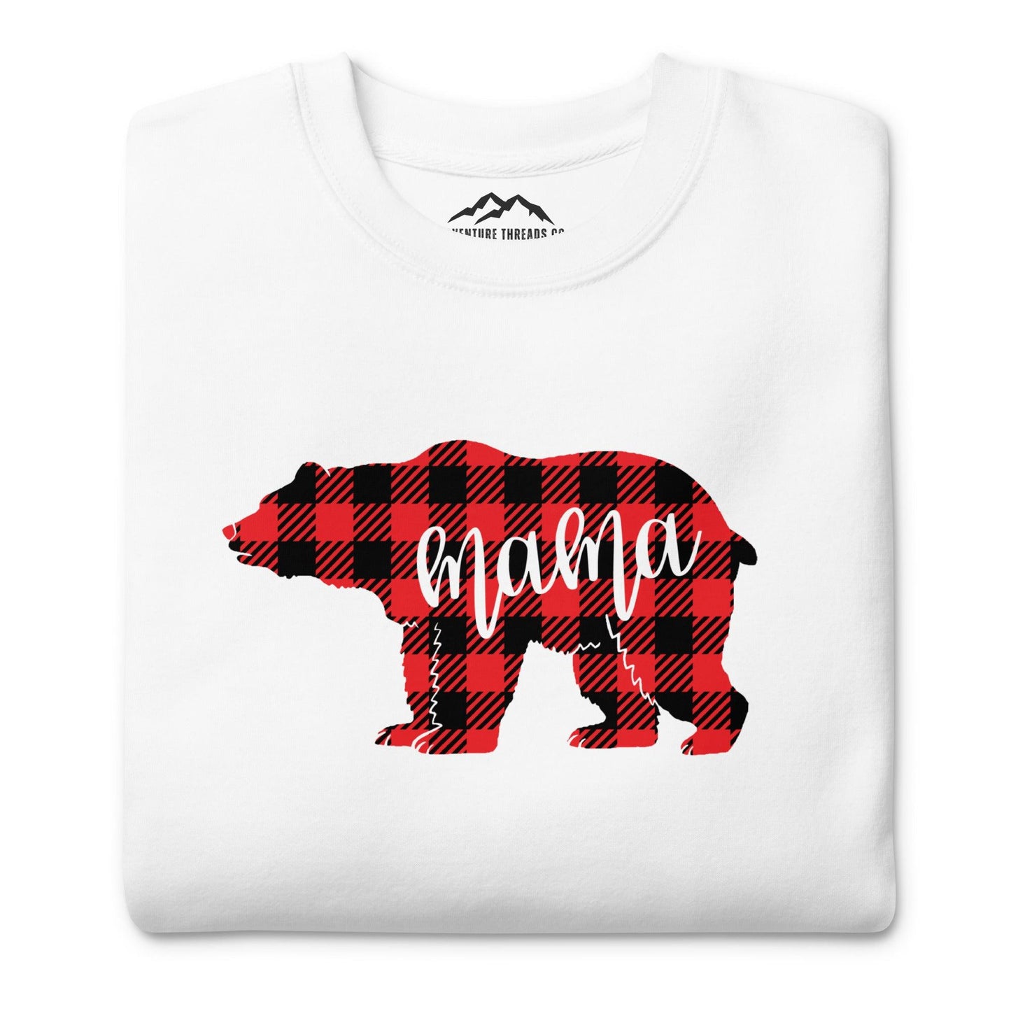 Mama Bear Plaid Premium Sweatshirt - Adventure Threads Company