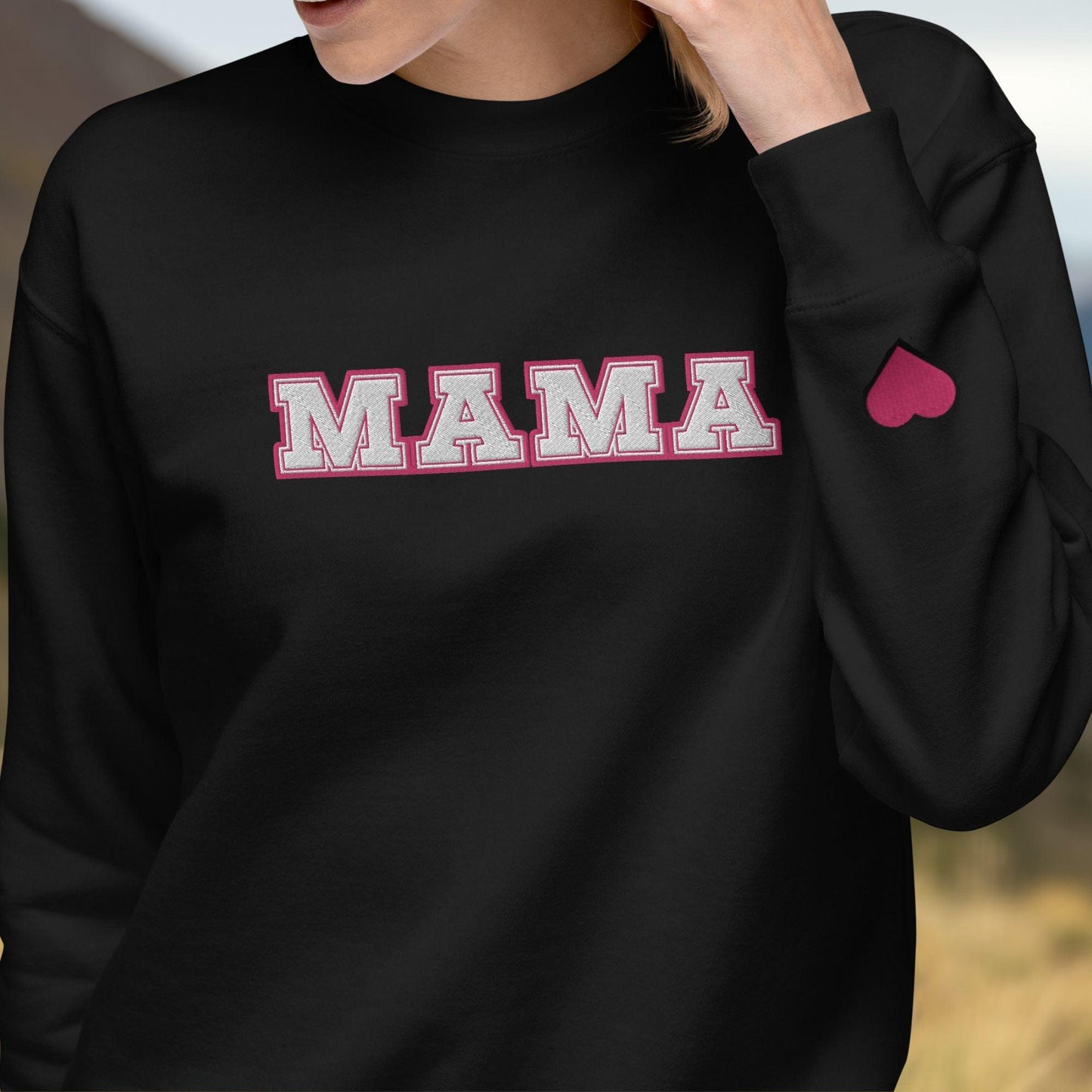 Mama Embroidered Premium Sweatshirt - Adventure Threads Company