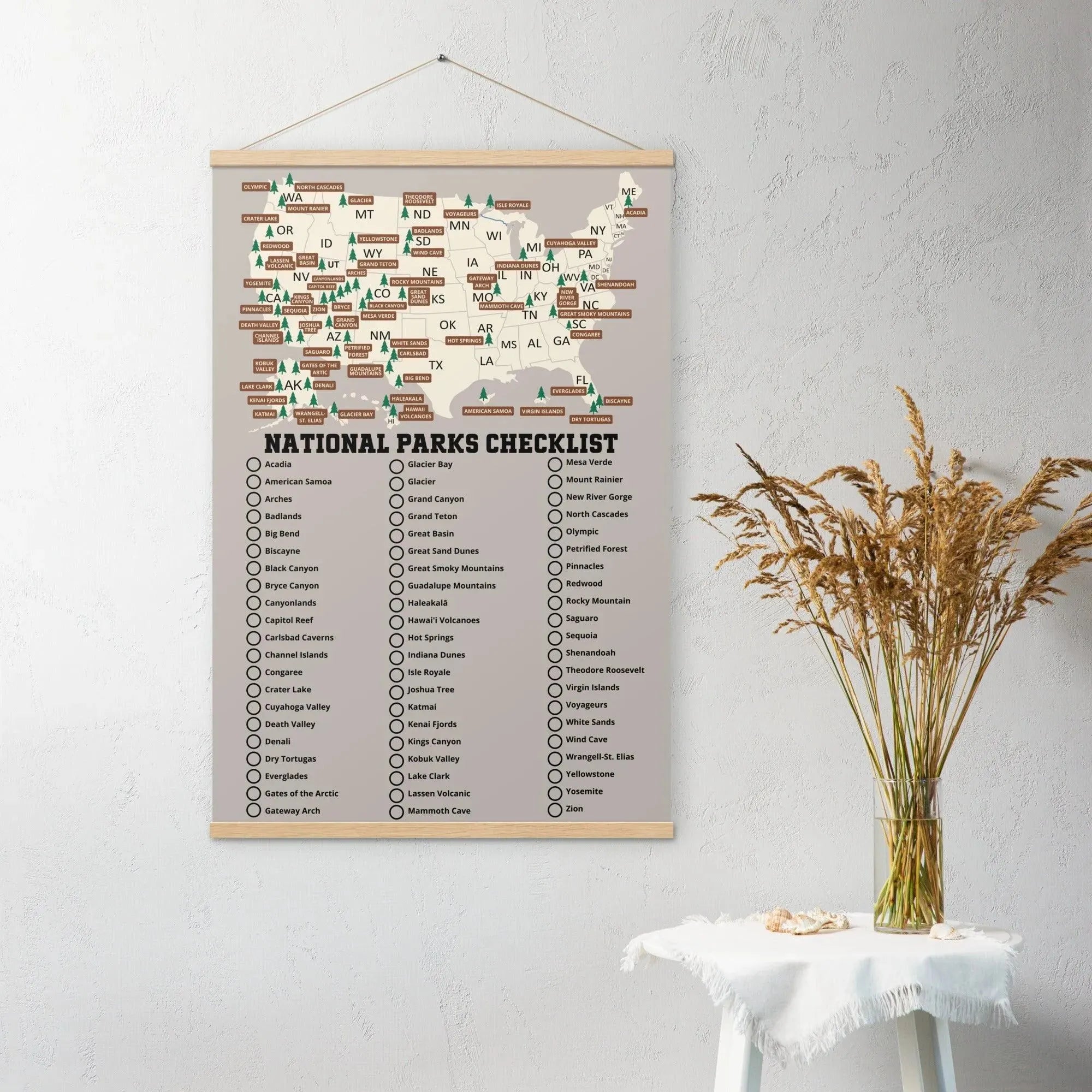 Travel Threads National Parks Travel Checklist (Tan) – Adventure Threads Company