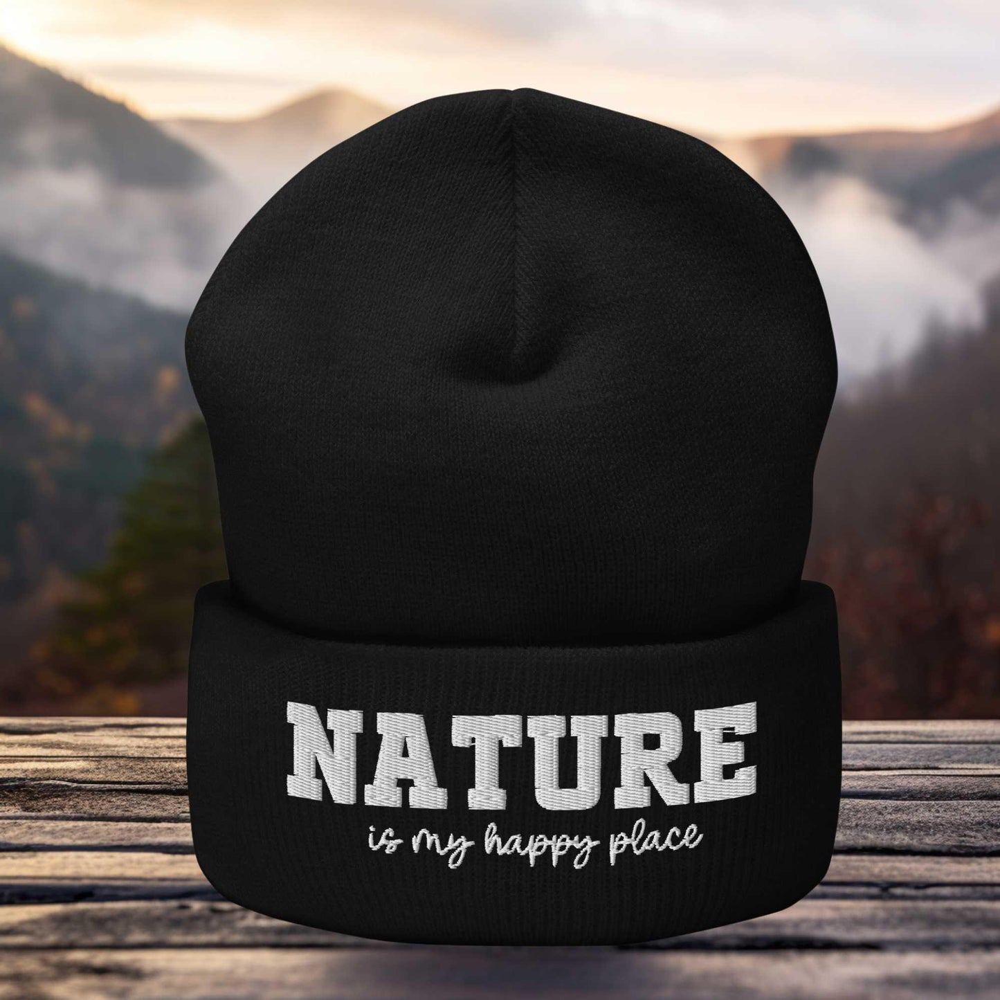 Nature is My Happy Place Beanie - Adventure Threads Company