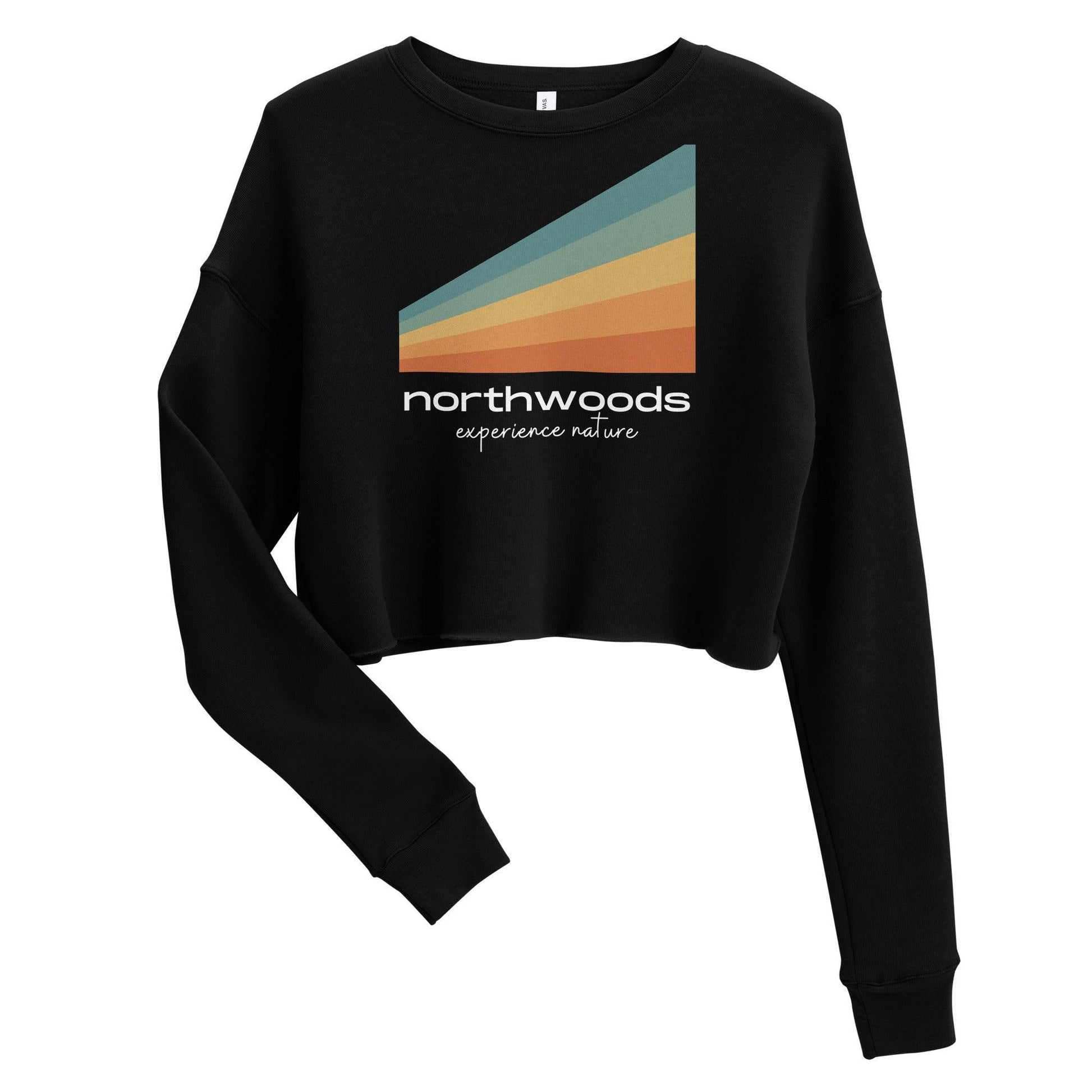 Northwoods Experience Nature Women's Crop Sweatshirt - Adventure Threads Company