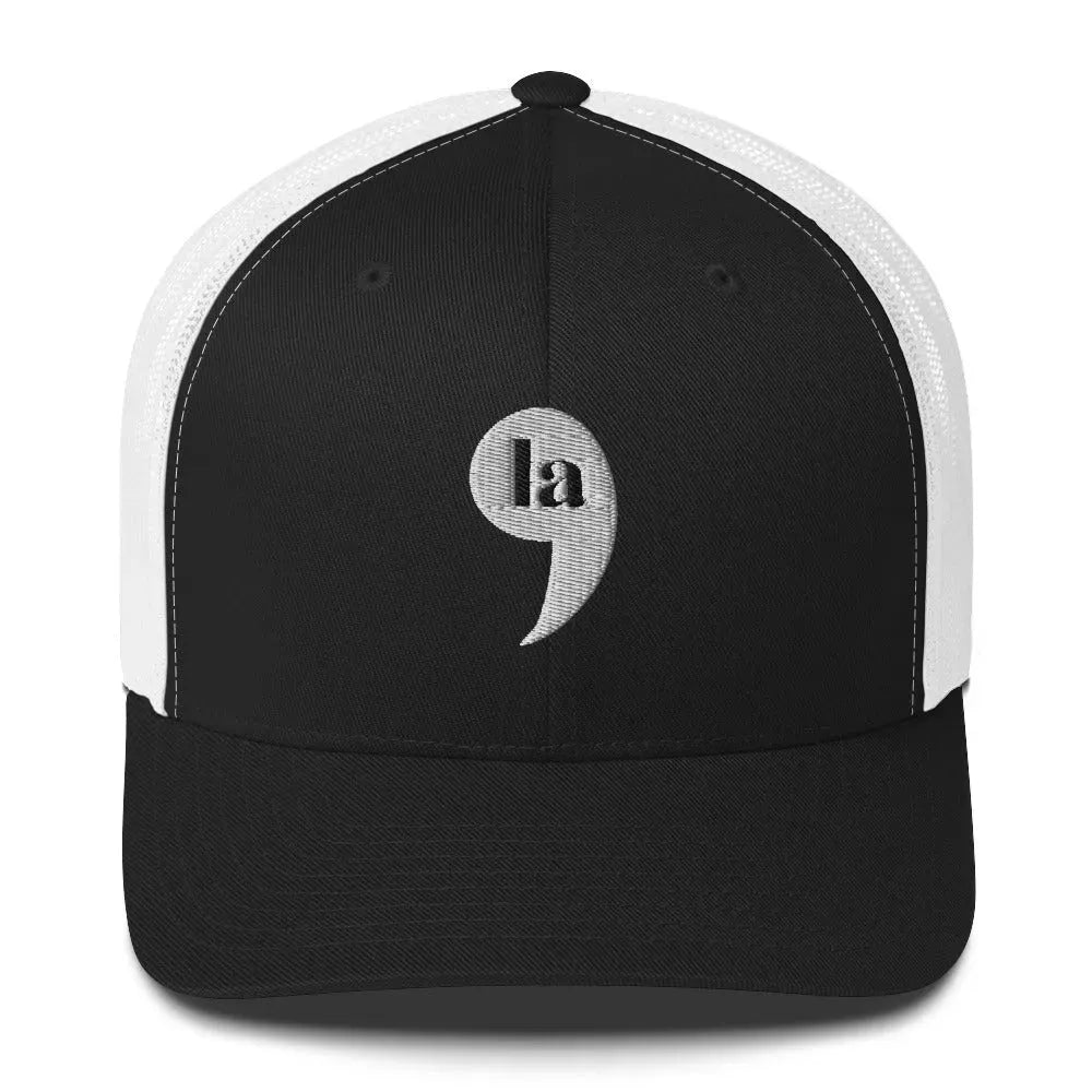 Kamala Harris Comma La Trucker Hat