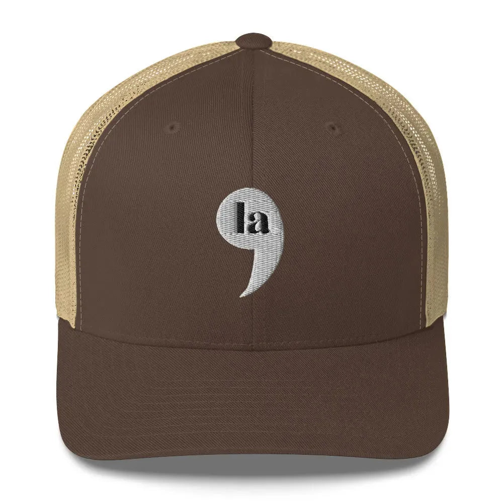 Kamala Harris Comma La Trucker Hat