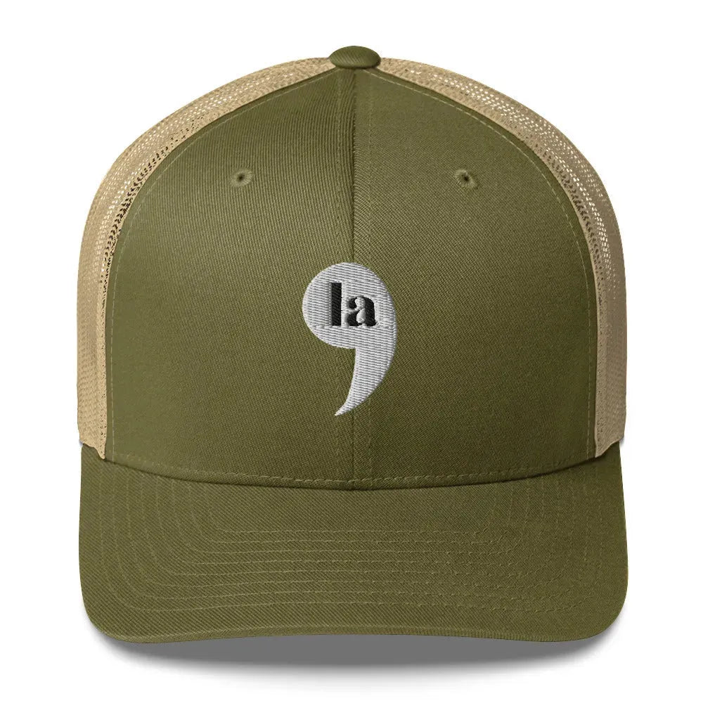 Kamala Harris Comma La Trucker Hat