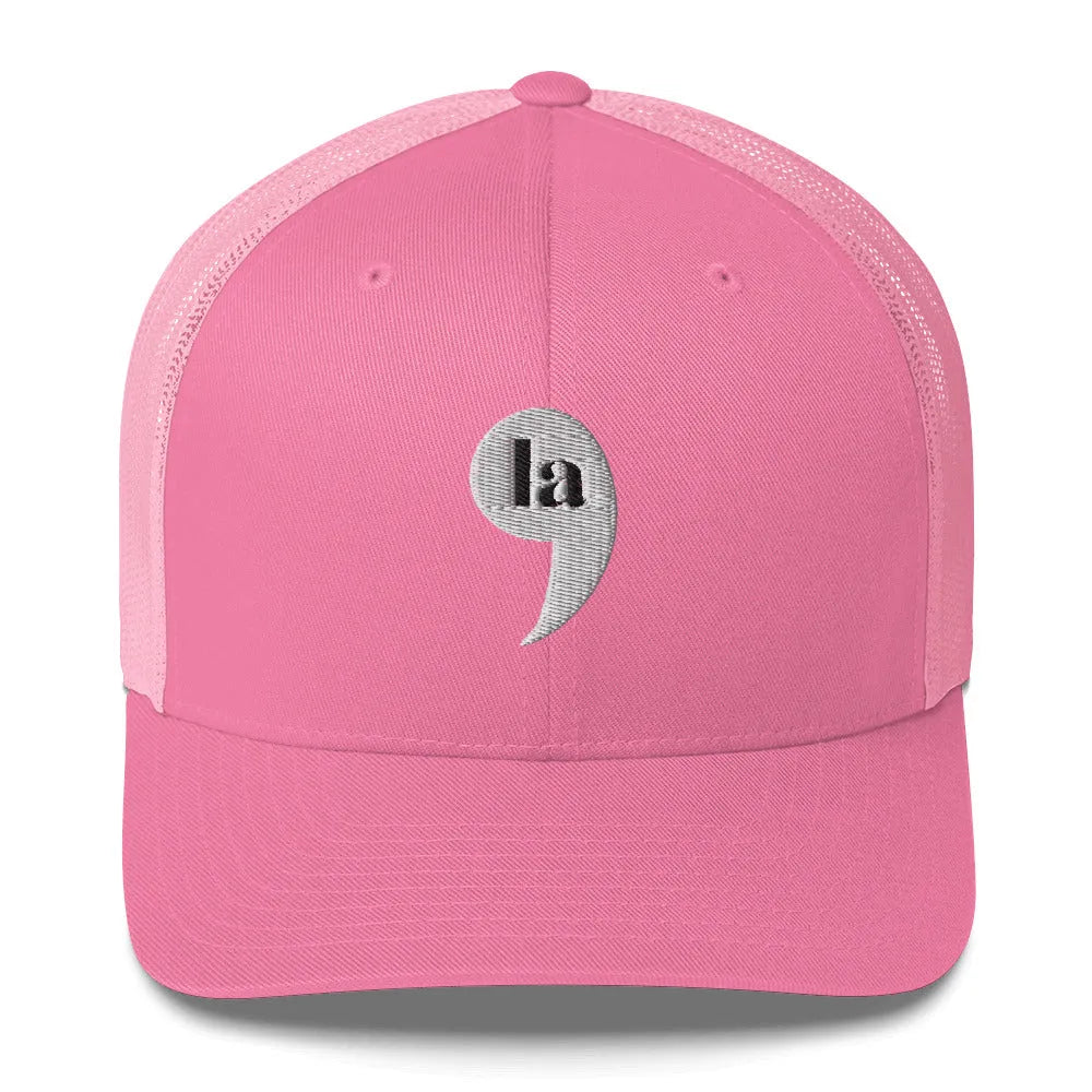 Kamala Harris Comma La Trucker Hat