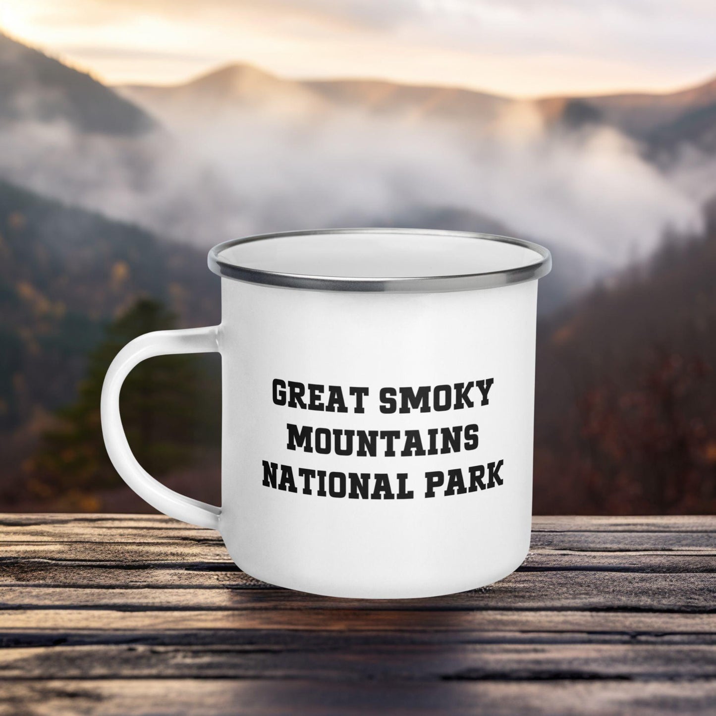 Smoky Mountains National Park Enamel Mug - Adventure Threads Company
