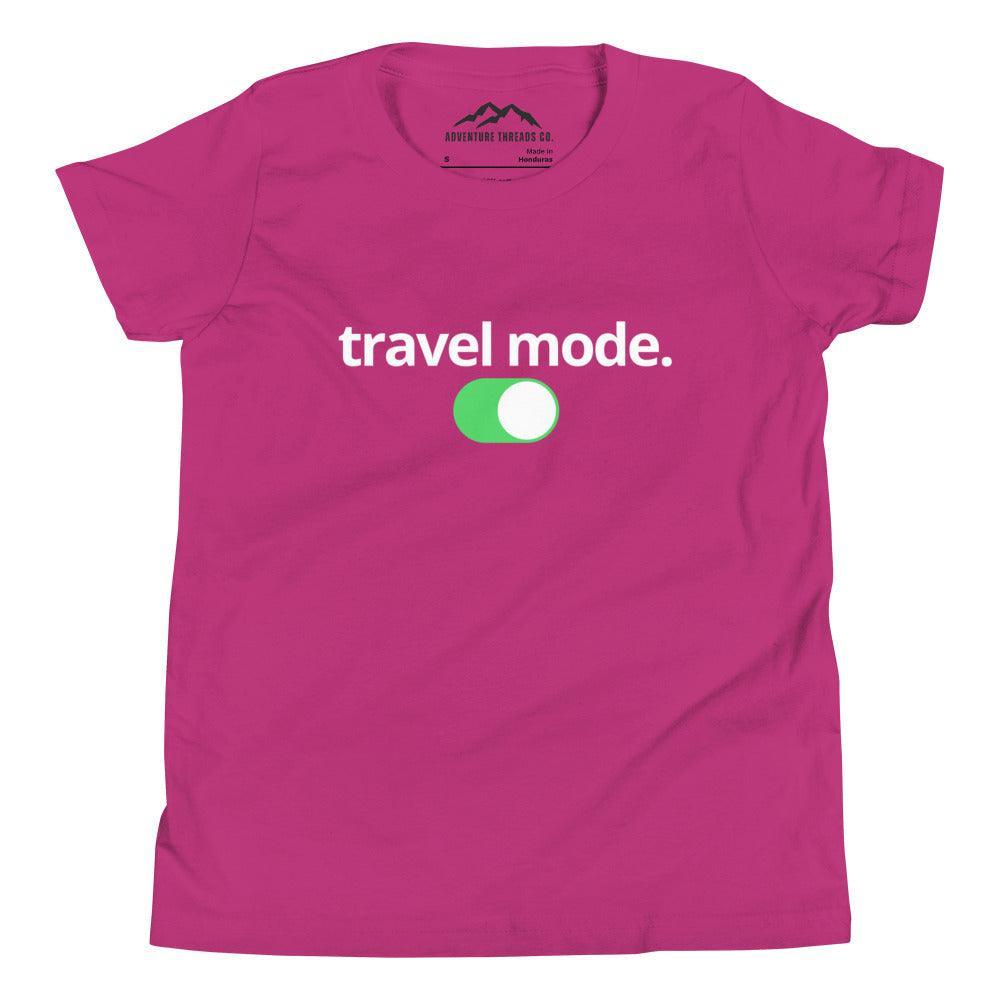 Travel Mode is On Kids T-Shirt - Adventure Threads Company