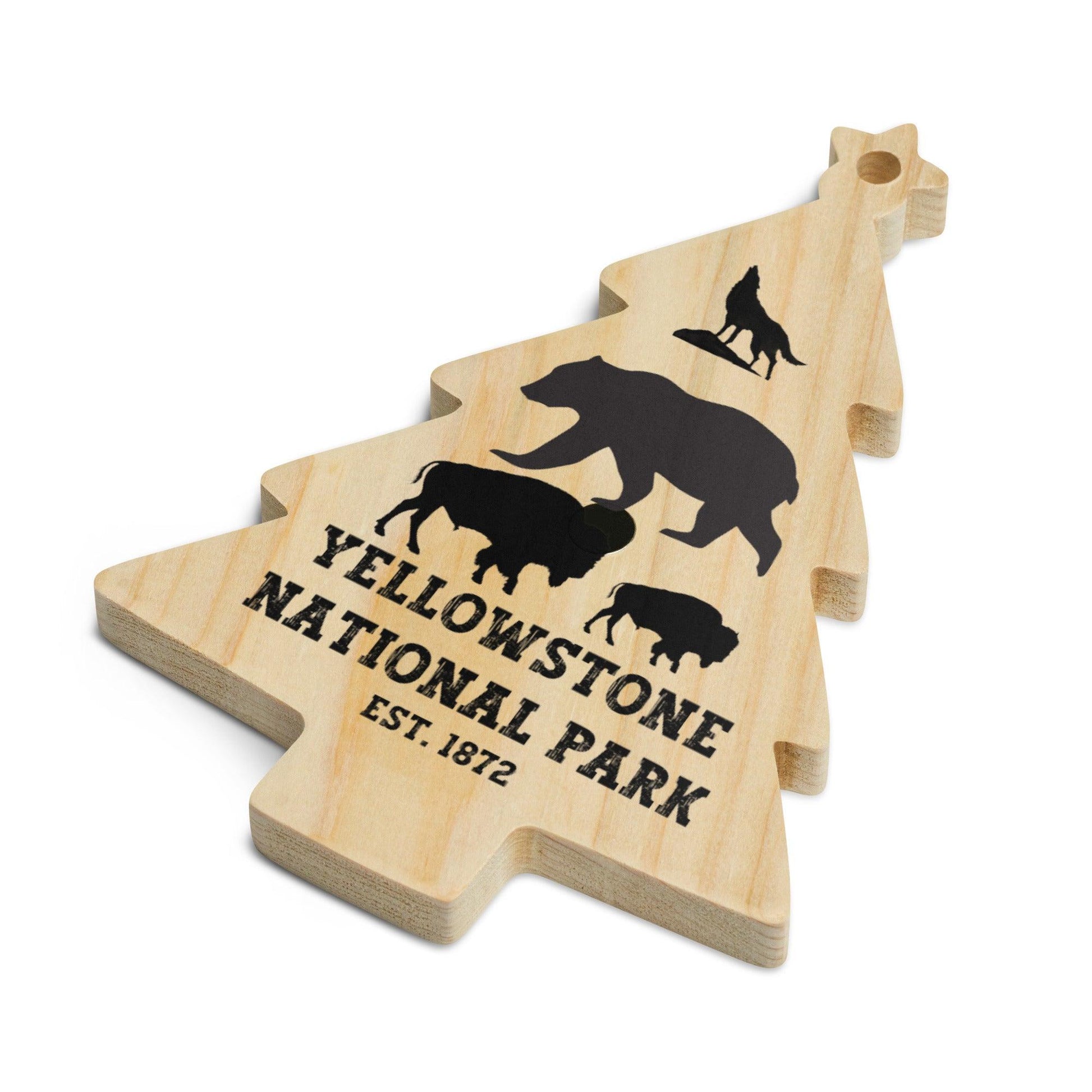 Yellowstone National Park Wildlife Wooden Ornament - Adventure Threads Company