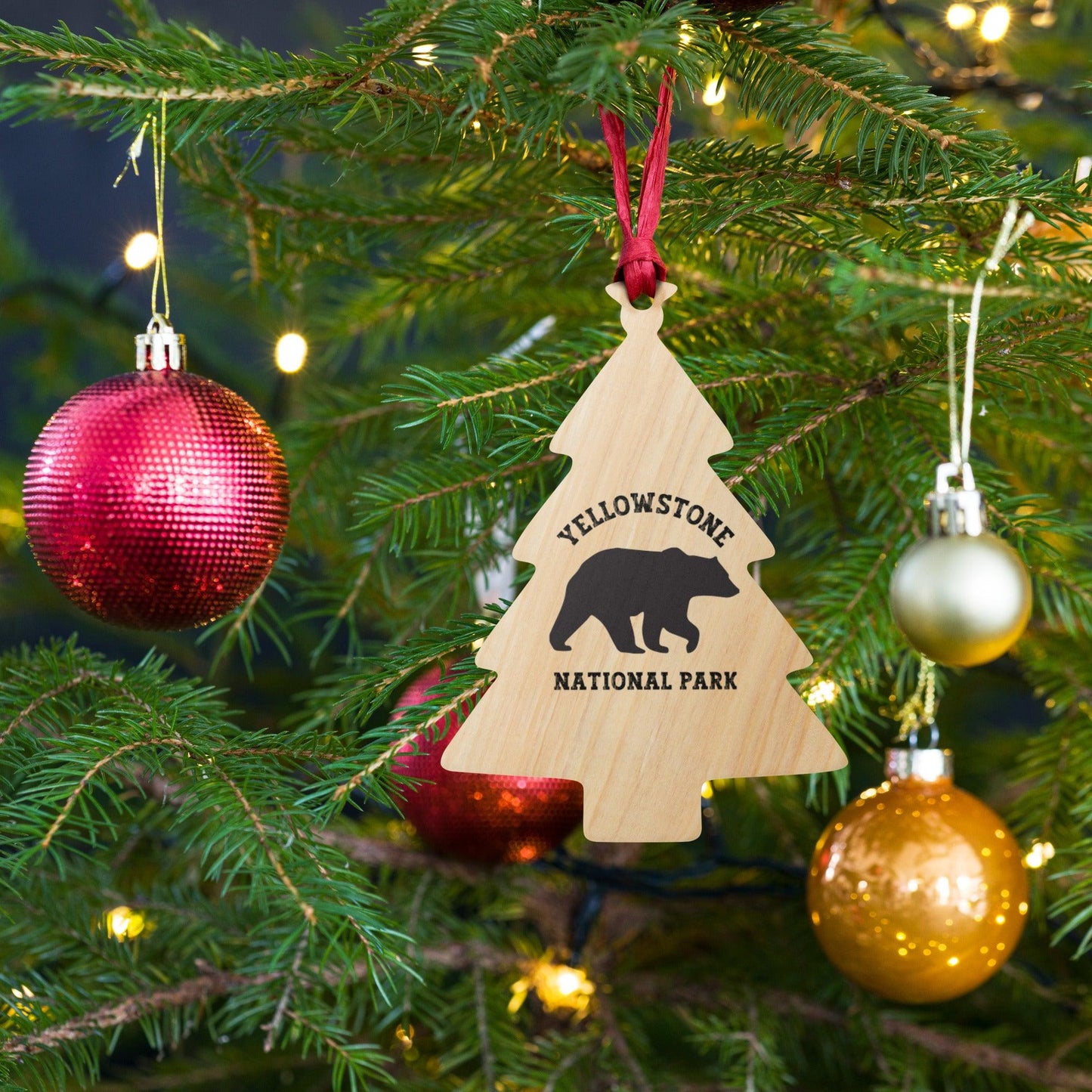 Yellowstone National Park Wooden Ornament - Adventure Threads Company